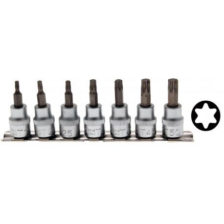 Padrunotsikute komplekt 3/8" TORX ( T15-T50) 7-osa