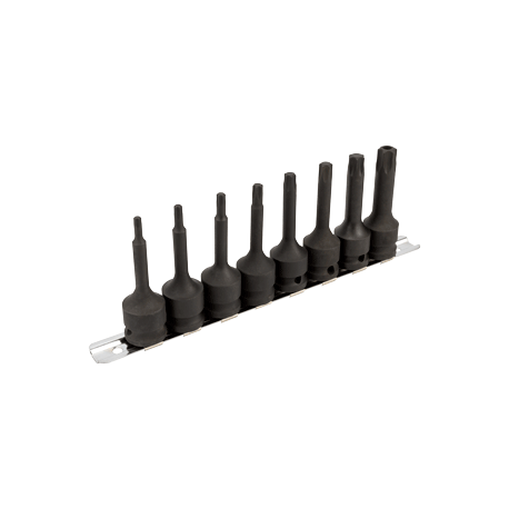 Löökotsikute komplekt pikk 1/2" TORX T25-60 8-osa