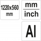 Nurgamõõtja reguleeritav, alumiinium 1270mm x 560mm