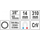 Eelsüüteküünla padrun pikk 3/8" 16mm 12-kant kardaan