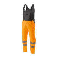 Kõrgnähtavad veekindlad tööpüksid traksidega Volme oranž M (50)