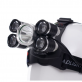 Pealamp T6LED+4xQ5LED, laetav