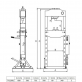 Hüdrauliline press 12T, manomeetriga