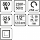 Elektritoitel löökmutrikeeraja 325 Nm 800W