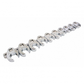 Avatud silmusvõtmete komplekt 3/8" avaga (10-19mm), 10tk